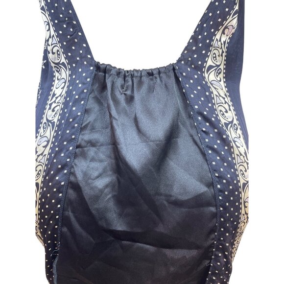 Forever Halter Neck Black & Gold Blouse With Chain Detail Paisley Size M - New - Picture 8 of 12